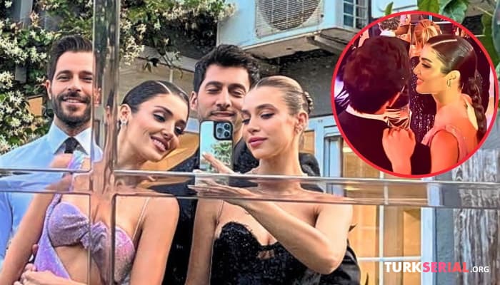 сериал Ханде Эрчел и ее парень Хакан на свадьбе Эда Эдже: Эксклюзивные кадры