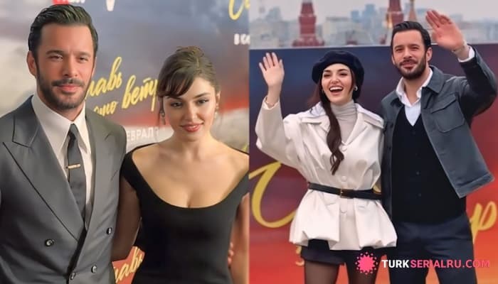 сериал Актеры Барыш Ардуч и Ханде Эрчел произвели фурор в Москве