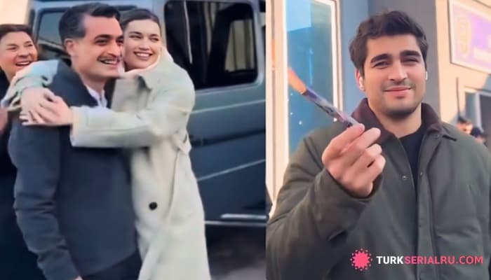 сериал Афра Сарачоглу и Мерт Рамазан Демир поздравили Казыма с Днем Рождения: Видео